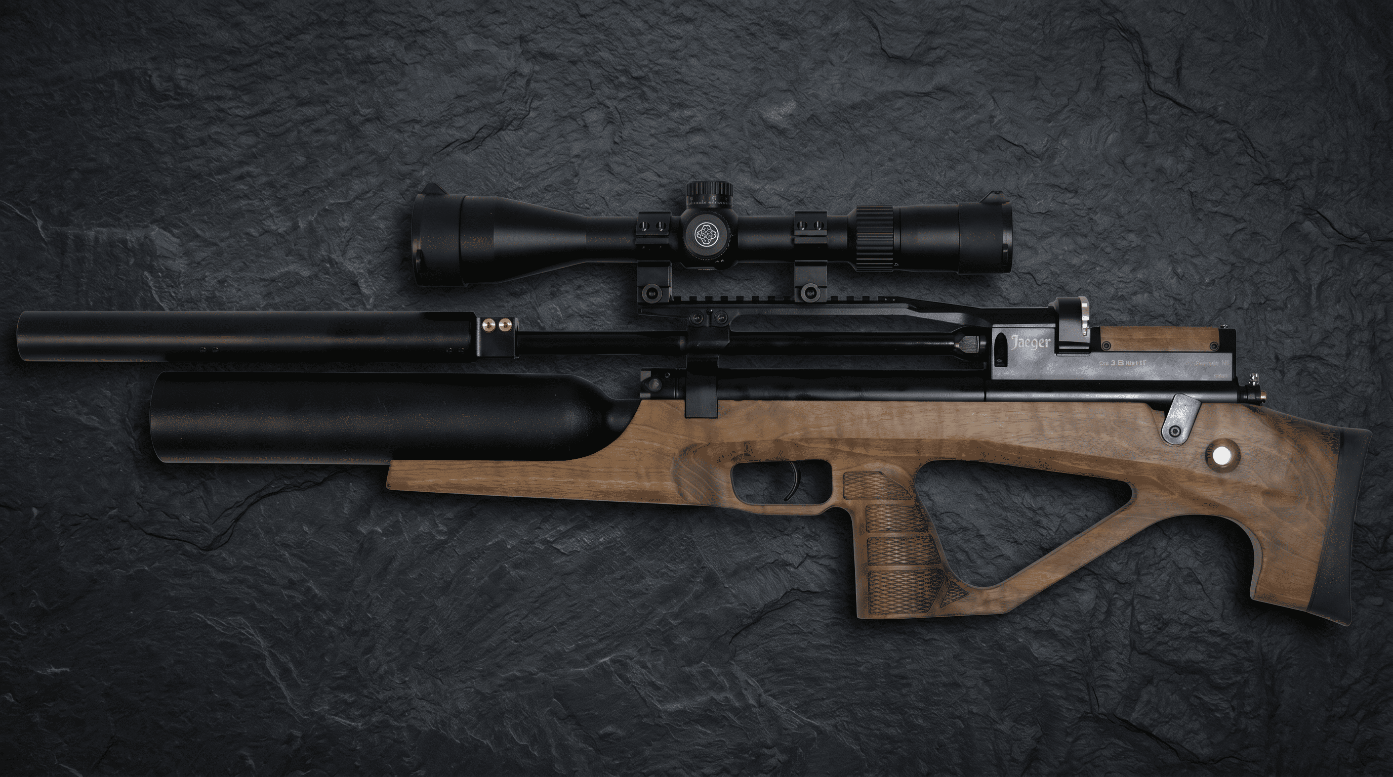 Пневматическая винтовка Jager SP Буллпап Колба (5.5 мм, дерево, 550 мм) полигонал