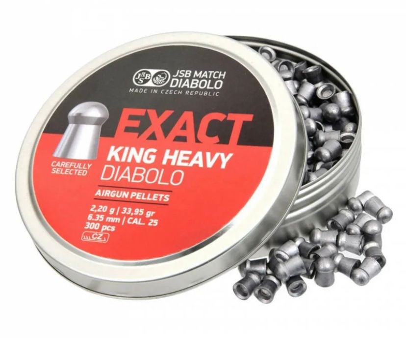 JSB Exact King Heavy Diabolo 6,35 мм — 2,2 г (300 шт.)