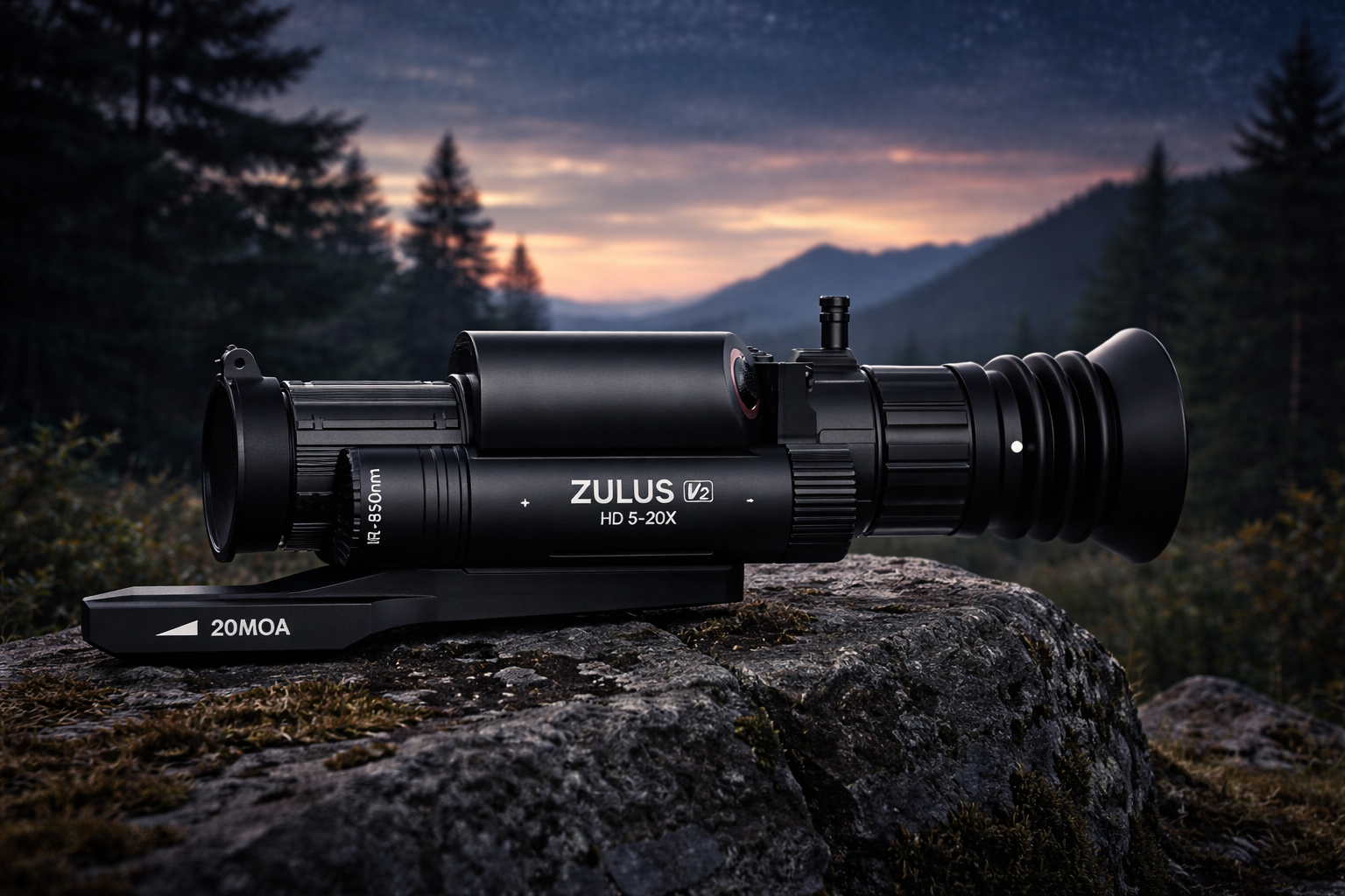Цифровой прицел DNT ZULUS V2 HD 5-20x c лазерным дальномером и баллистическим калькулятором