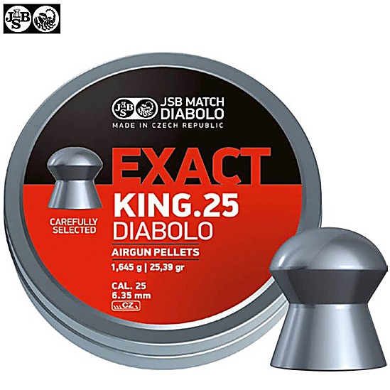 Пули JSB Exact King Original 6,35 мм (1,645 г, 350 шт.) воланы