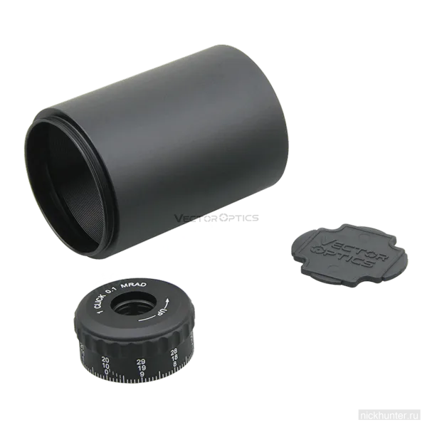 Съёмный барабан 0,1 MRAD и защитные крышки прицела Continental x6 3-18x50