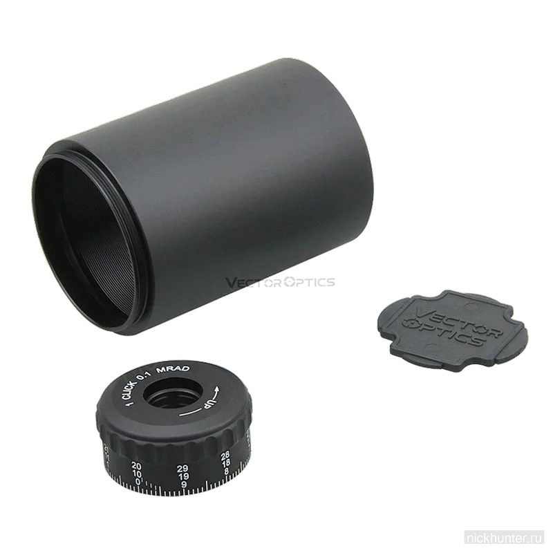 Съёмный барабан 0,1 MRAD и защитные крышки прицела Continental x6 3-18x50