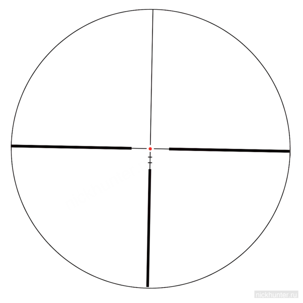 Сетка G4 прицела Continental x6 2-12x50 — крест с толстыми ветвями