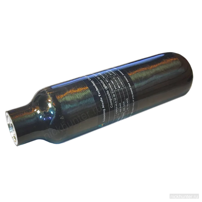 Колба высокого давления Alsafe 0,22 л 300 бар для EDgun Леший 2 — вид сбоку