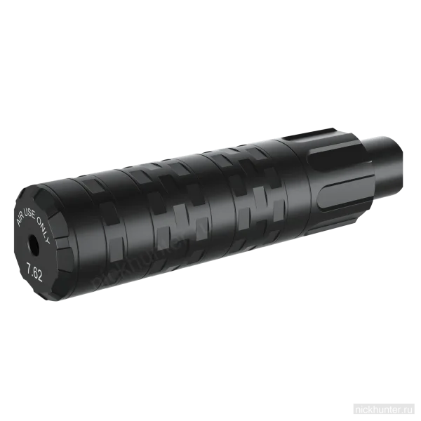 Модератор BEGEMOT 6.35/7.62 мм с резьбой M14×1,25 — тот же корпус со стороны крепления