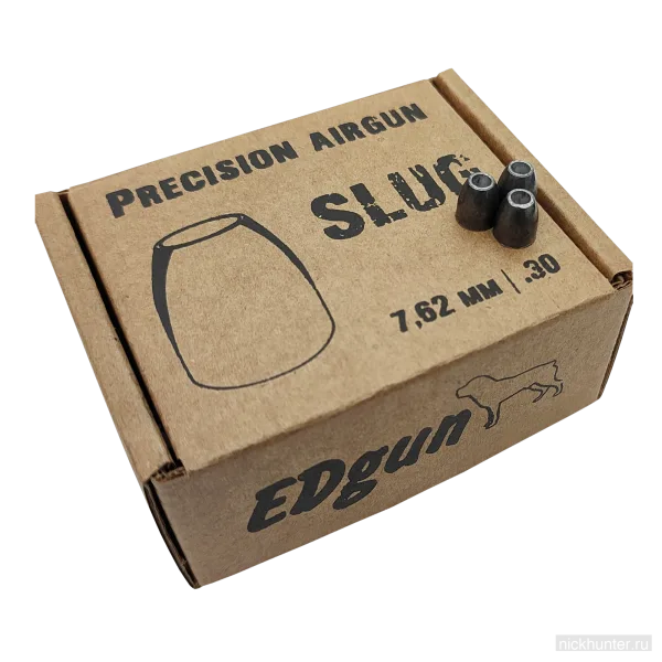 Коробка Edgun Slug 7.62 мм 3.5 г — самая тяжёлая пуля линейки .30
