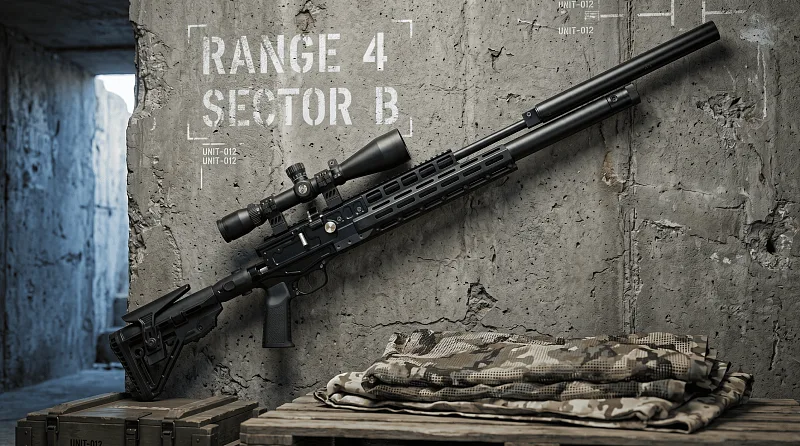 Jager SP Карабин тактика на стрелковом рубеже с надписью Range 4 Sector B