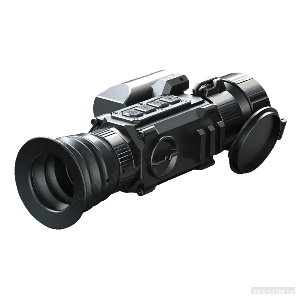 Pard SA62-45 LRF сверху: блок дальномера и откинутая крышка объектива