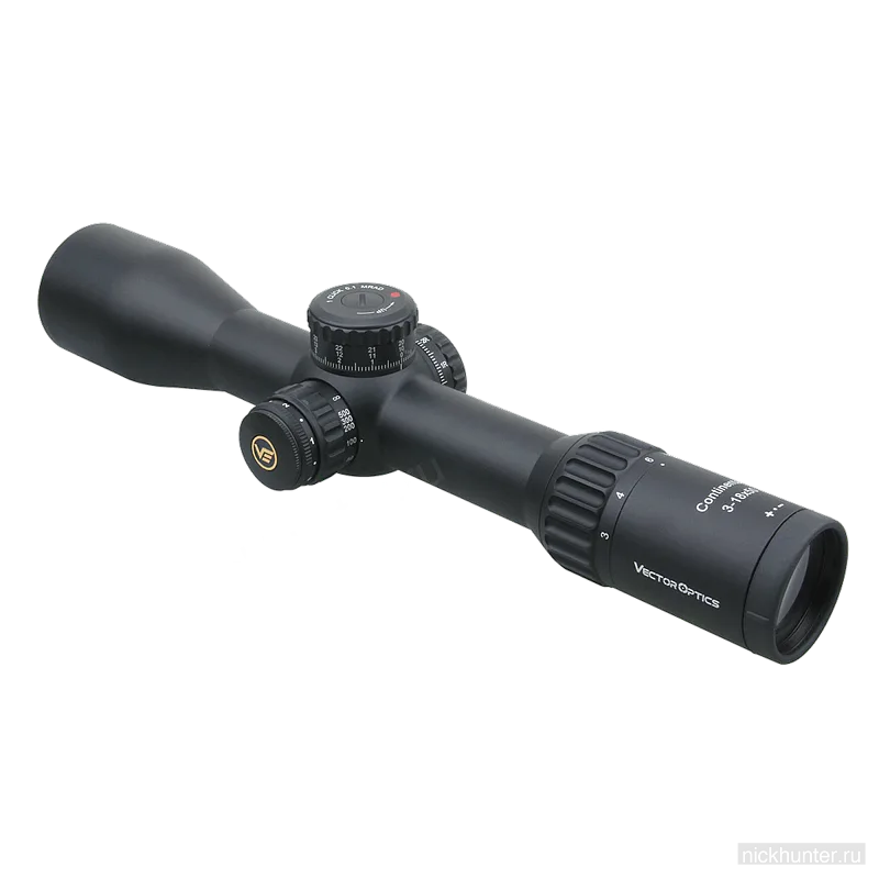 Continental x6 3-18x50 VCT FFP в развороте на три четверти