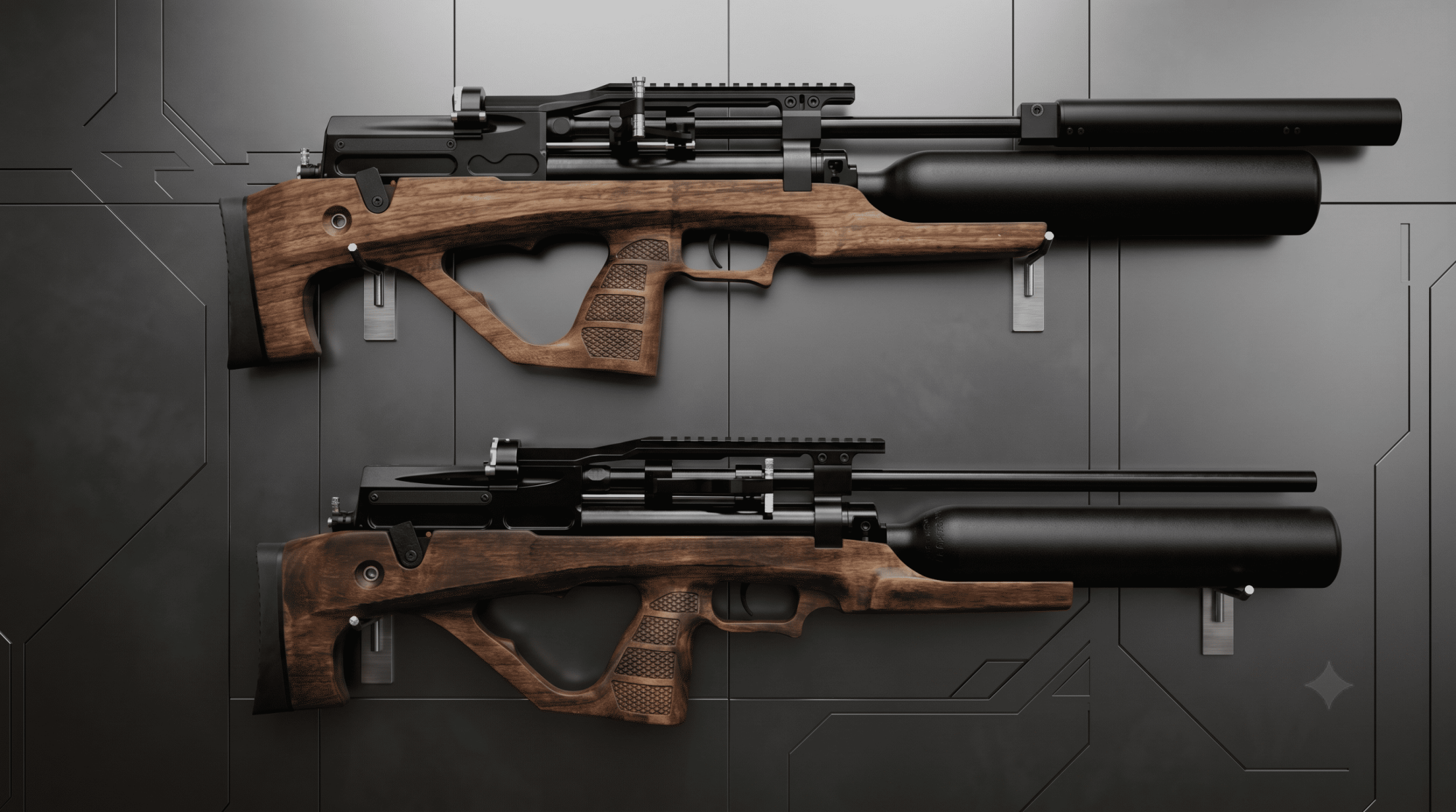 PCP Егерь с передним взводом Jager SP BullPup Колба (6.35 мм, дерево, 590 мм)