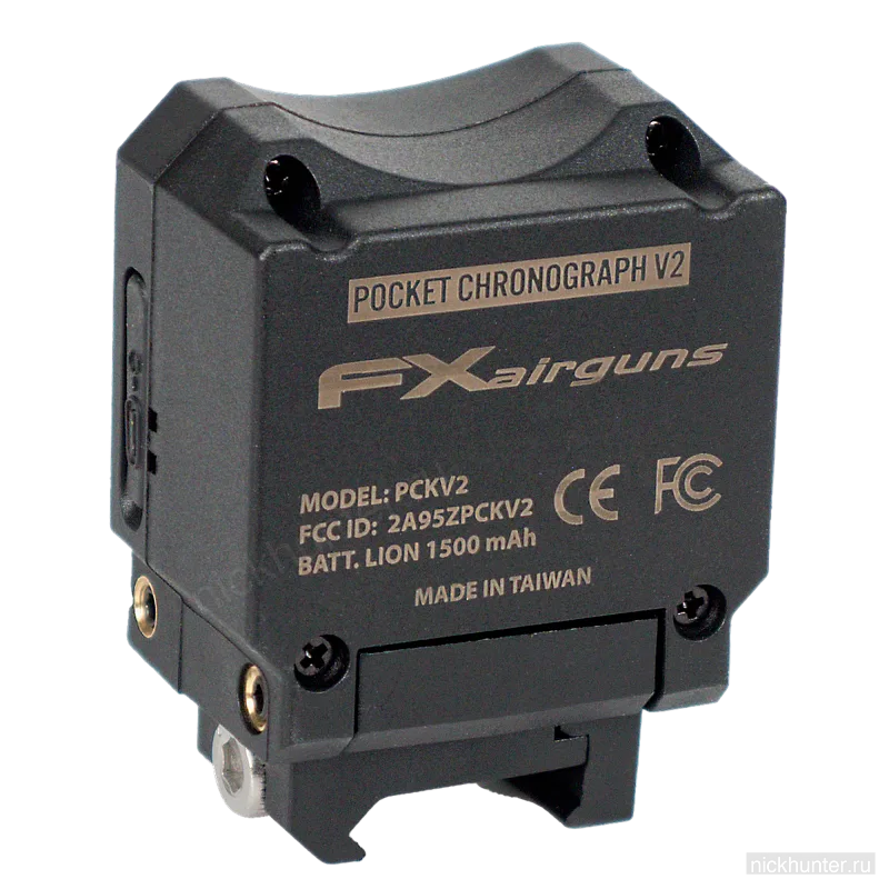 Табличка FX Pocket Chronograph v2 с моделью PCKV2 и ёмкостью аккумулятора