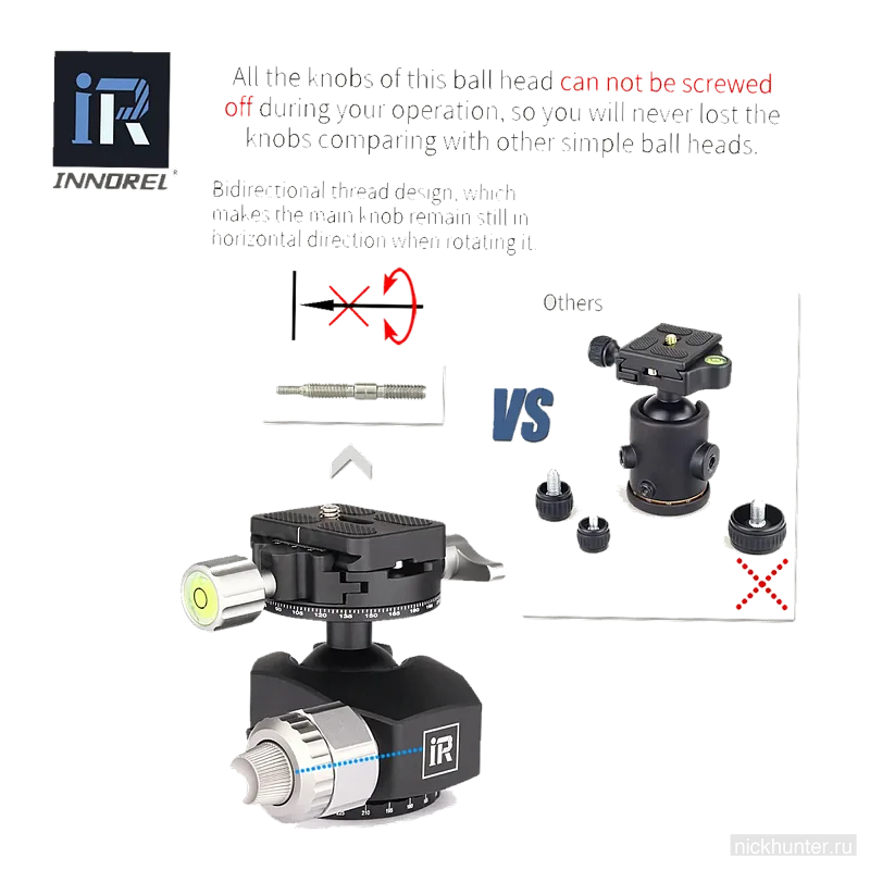 Несъёмные маховики Innorel L54 в сравнении с обычными шаровыми головками