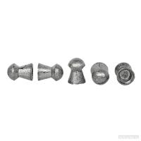 Пуля JSB Jumbo Heavy 5.5 мм в пяти проекциях: профиль, головка и юбка