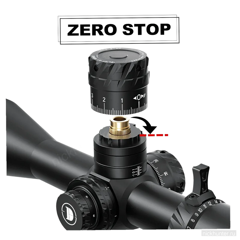 Zero Stop на Discovery HD GEN2 5-30x56 ZS — как снимается верхний барабан