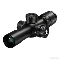 Оптический прицел Discovery HD 2-12x24 SFIR FFP на трубе 30 мм, вид спереди-сбоку