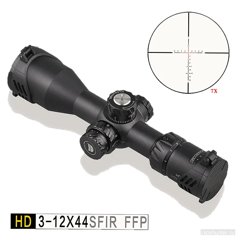 Оптический прицел Discovery HD GEN2 3-12x44 SFIR FFP (труба 30 мм) — вид сбоку