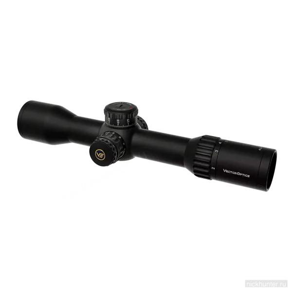 Vector Optics Continental x6 2-12x44 CTR FFP — компактный прицел, вид справа