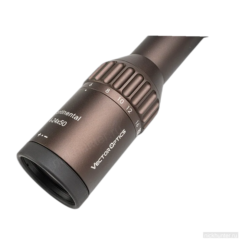 Маркировка Continental 4-24x50 на корпусе Coyote FDE крупным планом