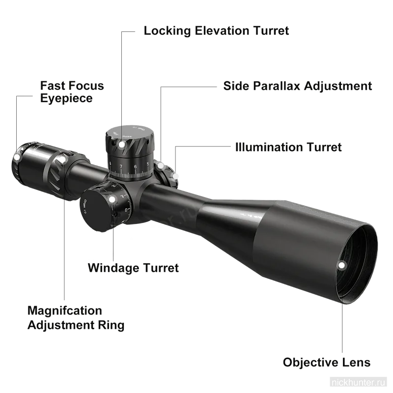 Оптический прицел Discovery HD GEN2 5-30x56 SFIR Lock (труба 34 мм) — вид сверху
