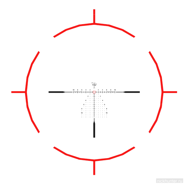 Оптический прицел Vector Optics Continental x6 2-12x44 RAR FFP 34мм — прицельная сетка