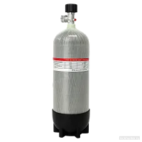 Баллон высокого давления Alsafe 6,8 л 300 бар с манометром для PCP — вид сбоку