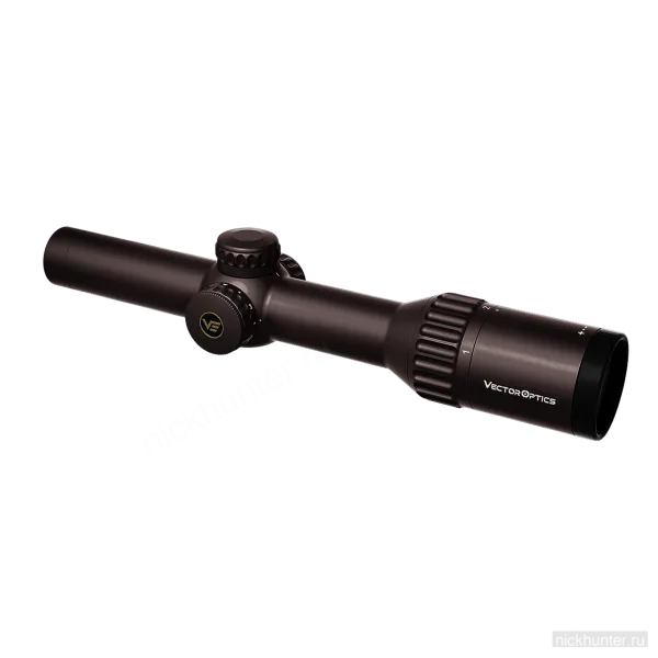 Continental x6 1-6x24 Coyote FDE со стороны объектива на белом фоне