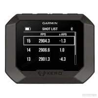 Список выстрелов на экране Garmin Xero C2 с отклонением от средней