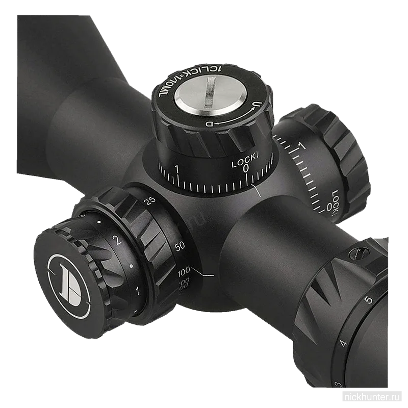 Барабаны Discovery HD GEN2 3-12x44 крупным планом со шкалой и фиксатором
