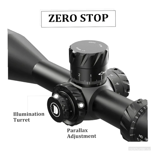 Discovery HD GEN2 5-30x56 SFIR Lock: подписаны барабан подсветки и отстройка параллакса